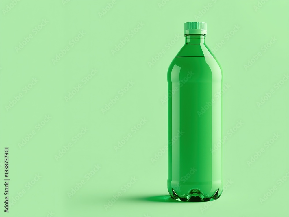 One Liter Bottle Mockup - Blank Label Design Concept One Liter Bottle Mockup - Blank Label Design Concept