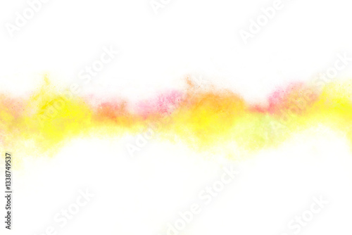 Colorful clouds colorful fog in different colors on a transparent background pieces and particles of color flying in the air PNG file with transparent background