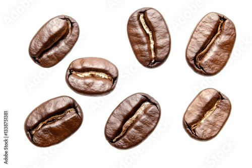 Wallpaper Mural Close-up of various coffee beans on a white background Torontodigital.ca