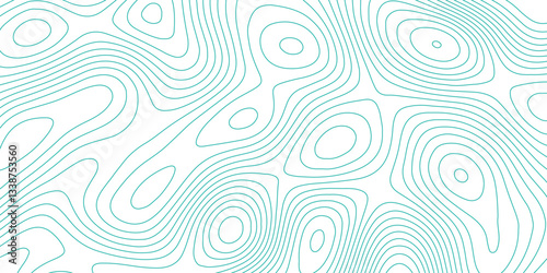 Wallpaper Mural Topographic map background with geographic grid for hiking and mountain sport. modern design with white background and green wave lines. topographic contour lines vector map seamless pattern vector. Torontodigital.ca