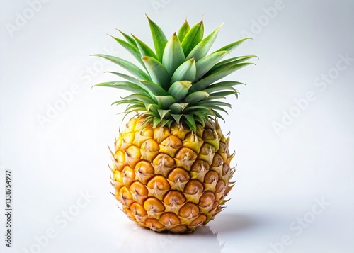 Surreal Pineapple: Dreamy Ethereal Isolated Ripe Fruit Photography
