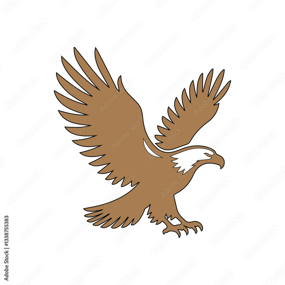 Obraz premium bald eagle vector, eagle in flight