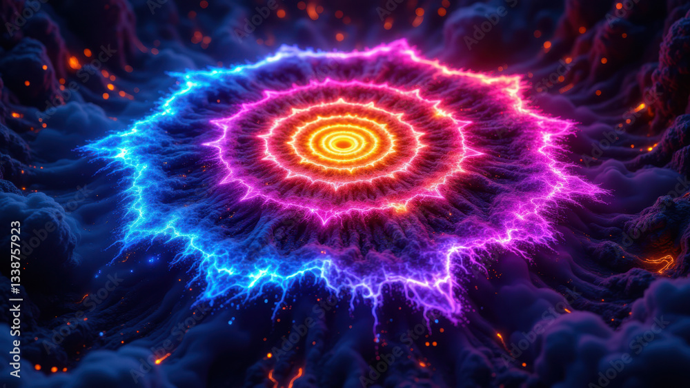 A dynamic abstract representation of Kubernetes with vibrant colors and a cosmic background, symbolizing complexity and innovation in cloud computing and cybersecurity. A dynamic abstract representation of Kubernetes with vibrant colors and a cosmic background, symbolizing complexity and innovation in cloud computing and cybersecurity.