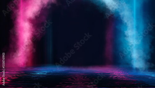 Abstract neon dark backgrou...
