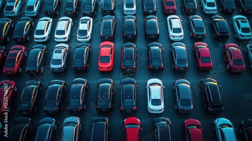 A vehicle fleet under the management of a company, with branding visible on all vehicles.
