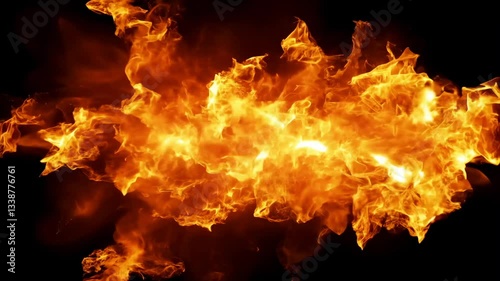 A cinematic fire explosion transition, bringing intensity to action scenes.