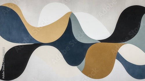 Wallpaper Mural Abstract Wave Pattern Art Design. Torontodigital.ca