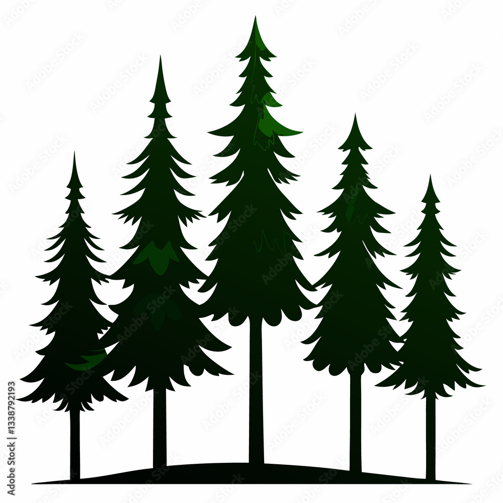 Fototapeta premium set of trees