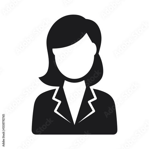 Professional Woman Icon Depicting Corporate Success and Career Growth