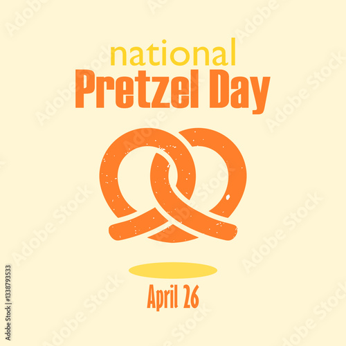 vector graphic of National Pretzel Day ideal for National Pretzel Day celebration.