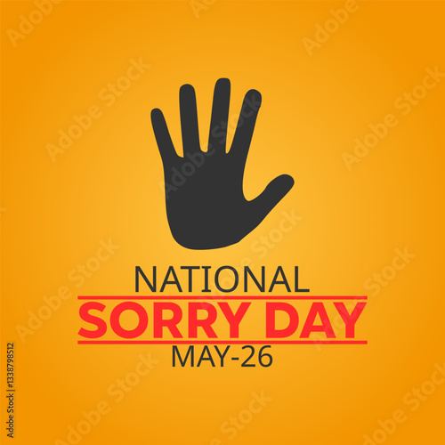 Vector graphic of National Sorry Day ideal for National Sorry Day celebration.