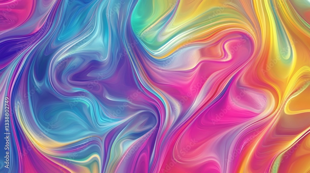 Abstract Fluid Art with Vibrant Swirling Colors in a Dynamic Movement Abstract Fluid Art with Vibrant Swirling Colors in a Dynamic Movement