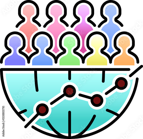 Over population Icon Logo.
