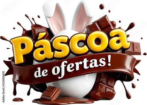 Selo 3d Páscoa de ofertas