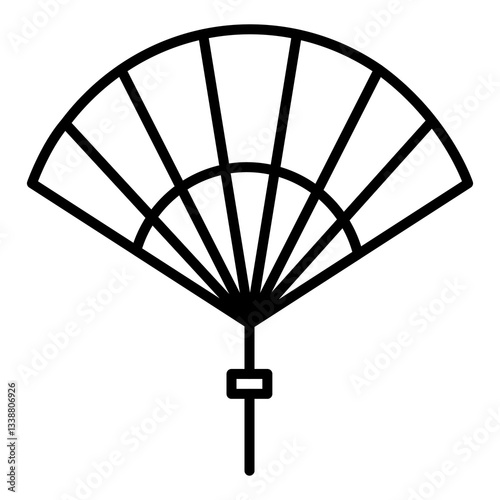 Illustration showing black icon of China attributes on white background