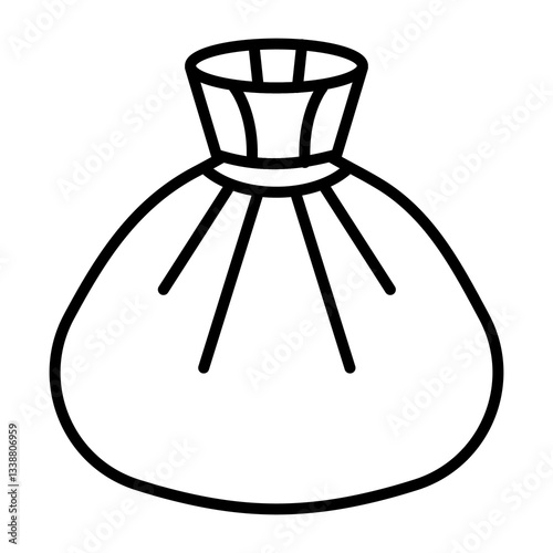 Illustration showing black icon of China attributes on white background