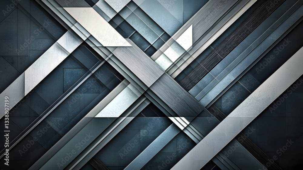 Geometric Abstract: A striking display of intersecting lines and shapes, creating a dynamic and visually engaging pattern with a modern aesthetic. Geometric Abstract: A striking display of intersecting lines and shapes, creating a dynamic and visually engaging pattern with a modern aesthetic.