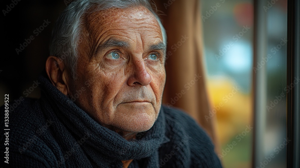Contemplative Gaze: A Portrait of an Elderly Man Contemplative Gaze: A Portrait of an Elderly Man