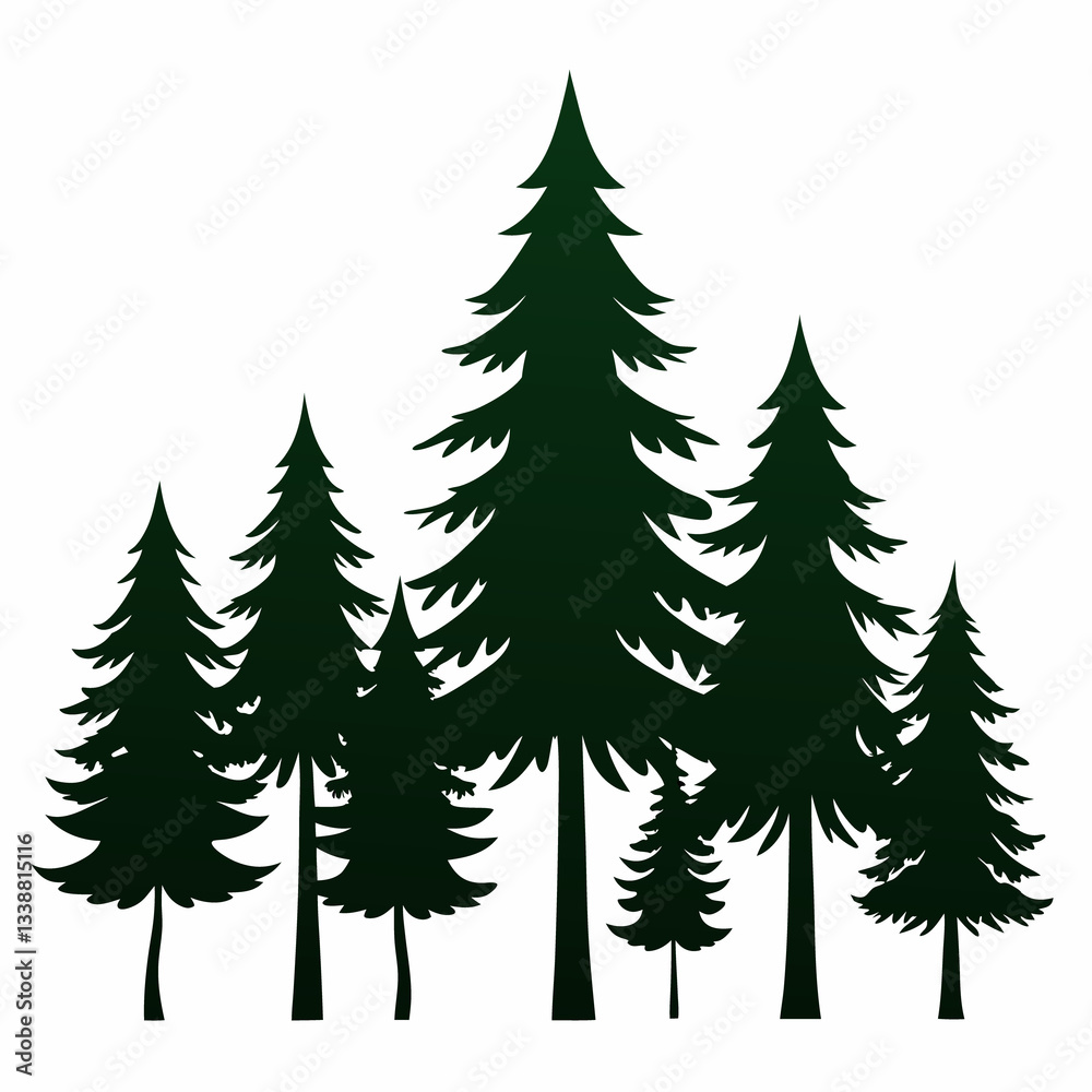 Obraz premium set of trees