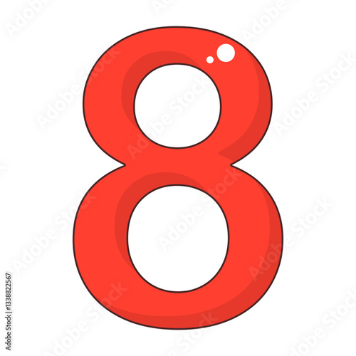 Number 8 Colorful Symbol