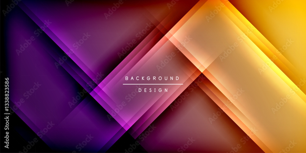 Obraz premium Expressive poster with shadow lines. Features technology, minimalist, and business themes, bright vibrant color schemes