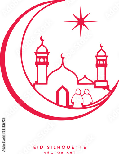 Eid occasion vector art illustration