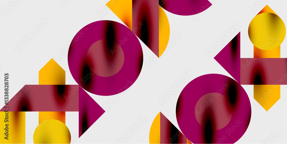 Vibrant abstract background circles with smooth gradients, creating a dynamic and modern design. Ideal for creative, tech, or contemporary-themed projects