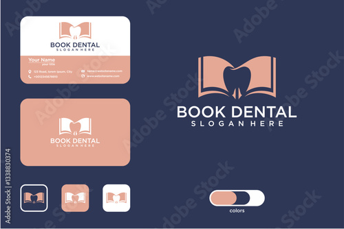 Dental Book Logo Design With Business Cards