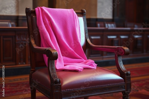 A Close-up Of An Empty Congressional Chair With
