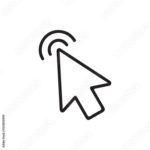 Click icon. pointer arrow icon. cursor icon vector Illustration Eps 10