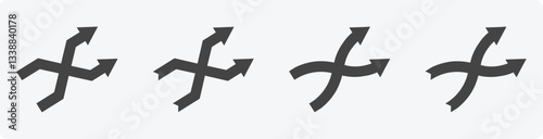 Abstract Geometric Symbols – Minimalist Black Design on Light Background