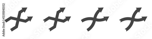 Abstract Geometric Symbols – Minimalist Black Design on Light Background