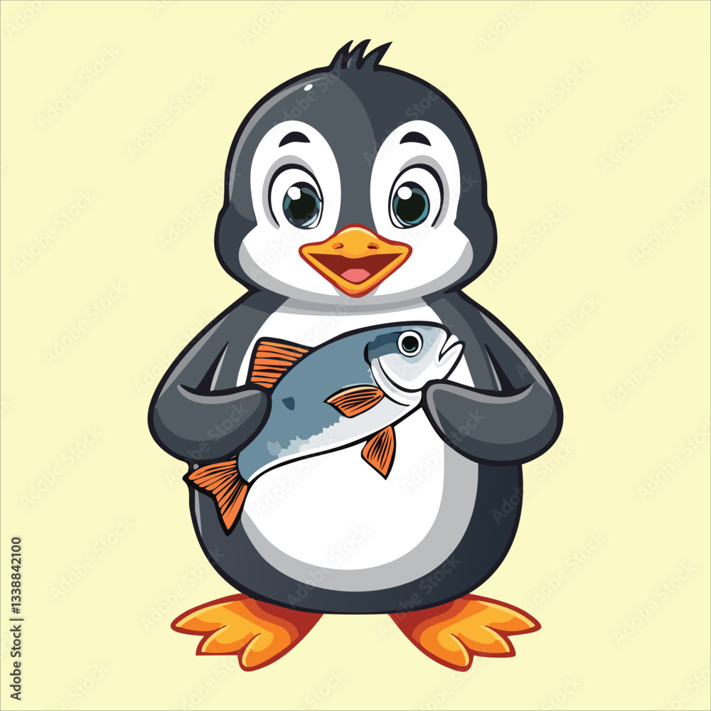 Fototapeta premium A superhero penguin 