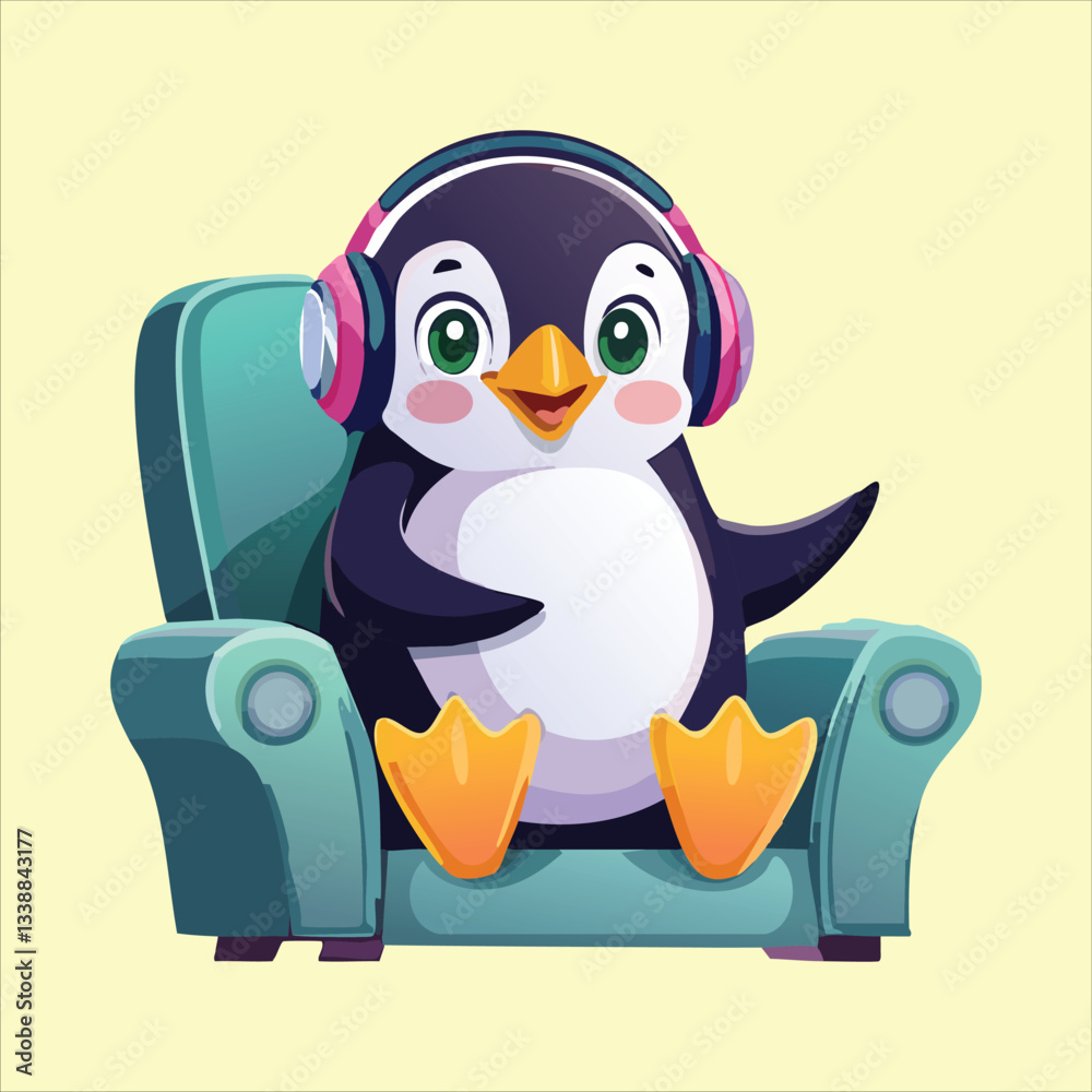 Obraz premium A superhero penguin 