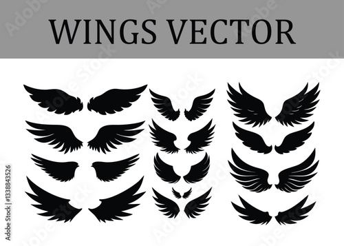 Reach New Heights in Your Designs with Our Gorgeous Wings Vector Set – Featuring Dreamy, Angelic, and Majestic Wing Illustrations Ready to Elevate Your Projects to the Next Level.