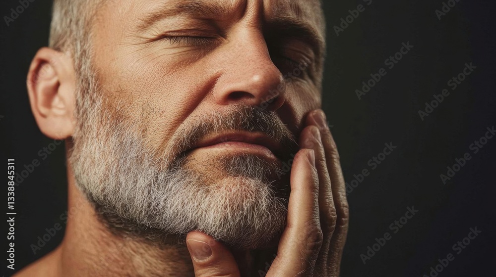 Fototapeta premium Mature man in calm pose.