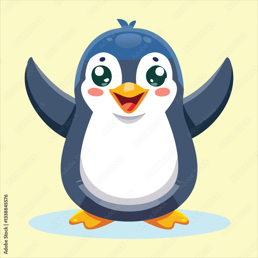 Naklejka premium A superhero penguin 