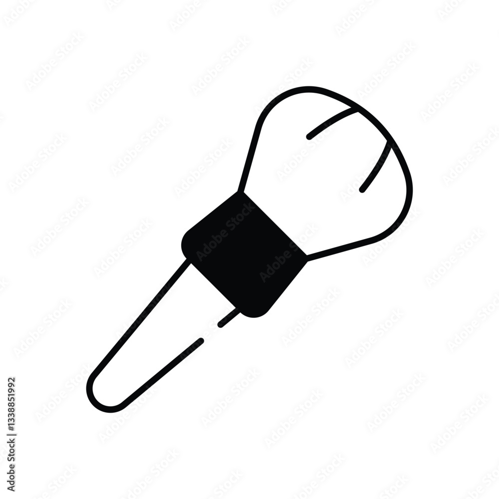 Makeup Brush vector icon stock illustration
