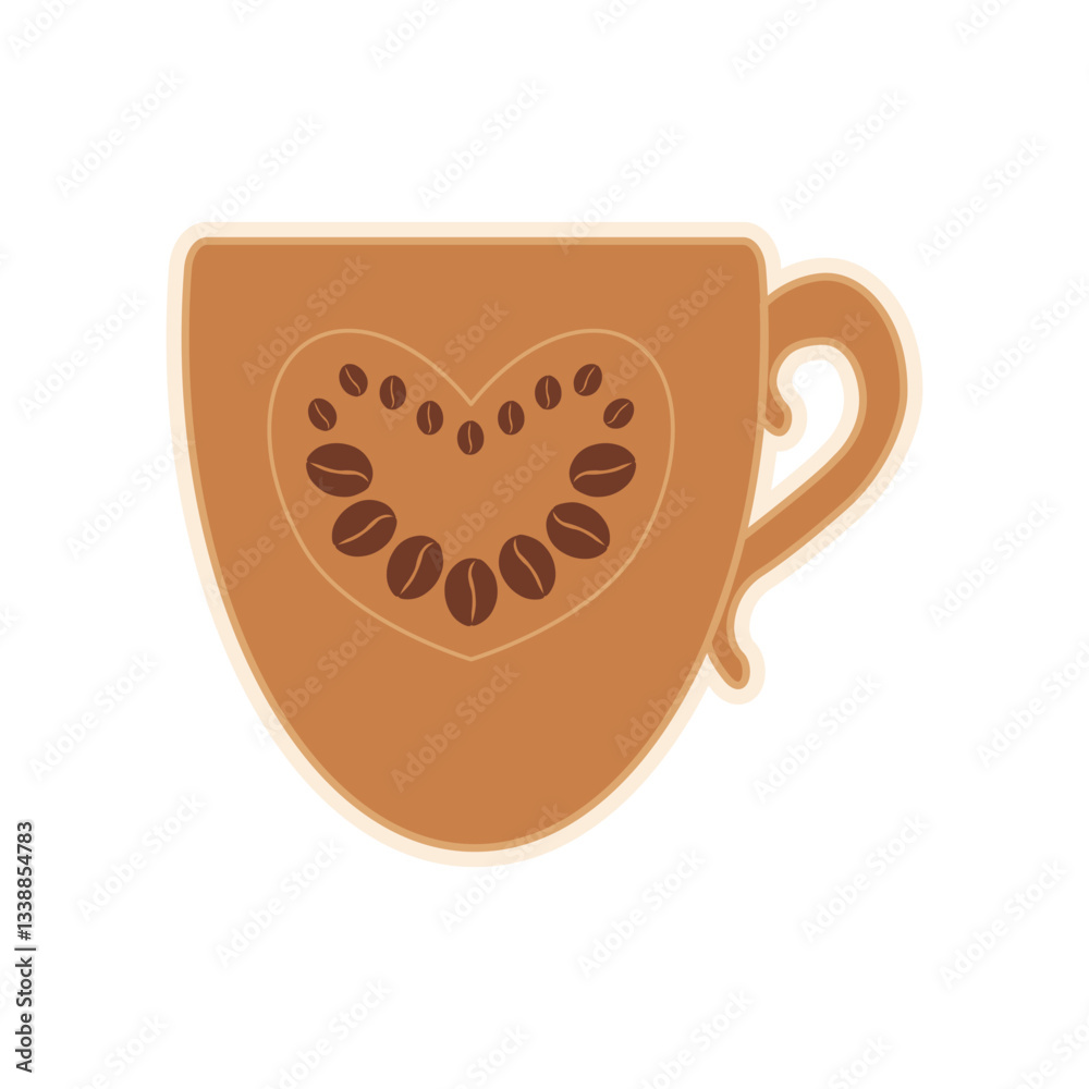 Coffee mug sticker, alone, isolated on a transparent background. Flat vector illustration. Symbol, emblem, clip art, decorative element for menu, cafeteria, coffee shop, coffee lovers, kitchenware. Coffee mug sticker, alone, isolated on a transparent background. Flat vector illustration. Symbol, emblem, clip art, decorative element for menu, cafeteria, coffee shop, coffee lovers, kitchenware.