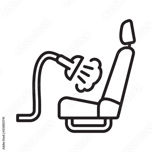 Car Seat Steam Cleaning Icon.
