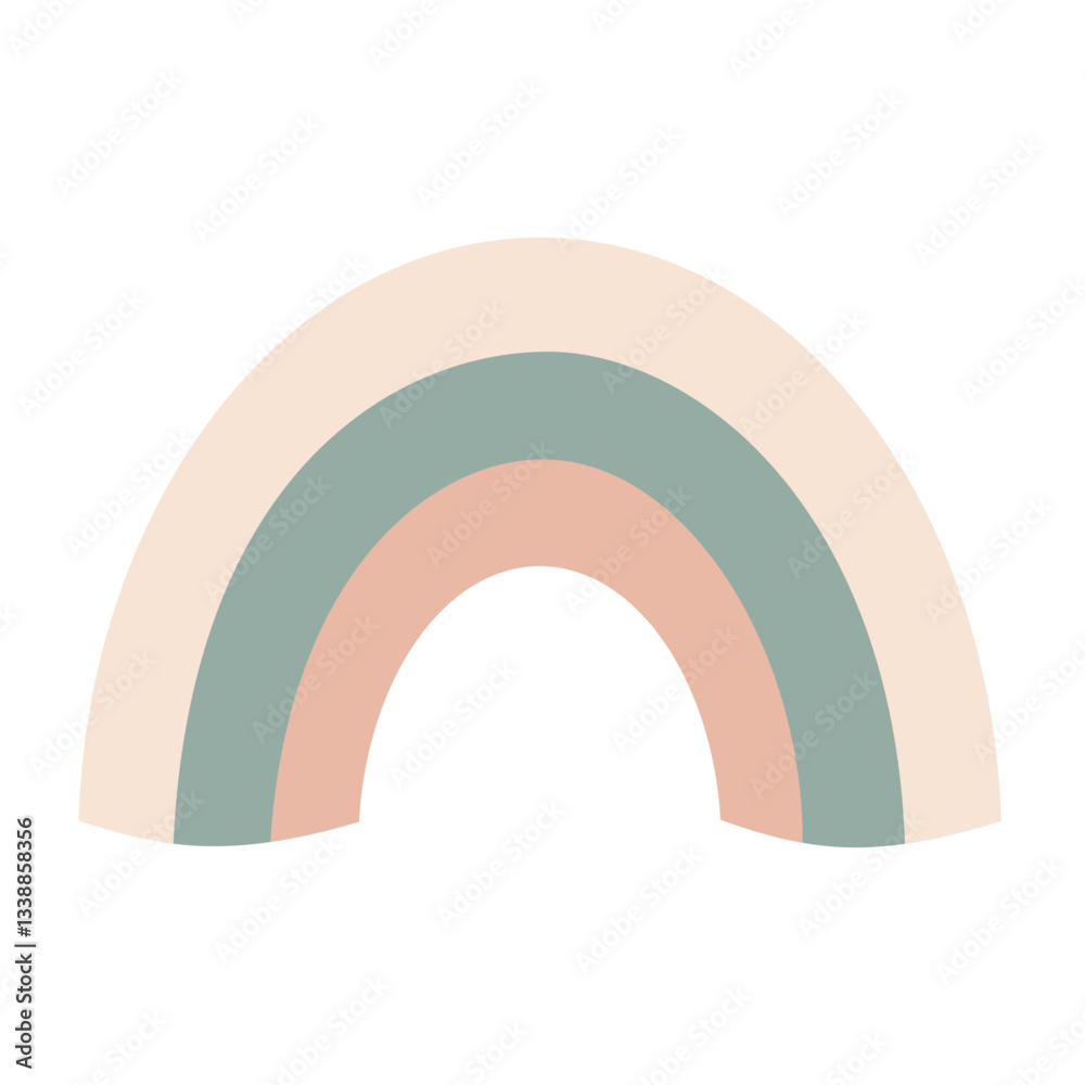 Retro rainbow clipart, groovy rainbow, hand drawn retro objects. Vector illustration in flat style Retro rainbow clipart, groovy rainbow, hand drawn retro objects. Vector illustration in flat style