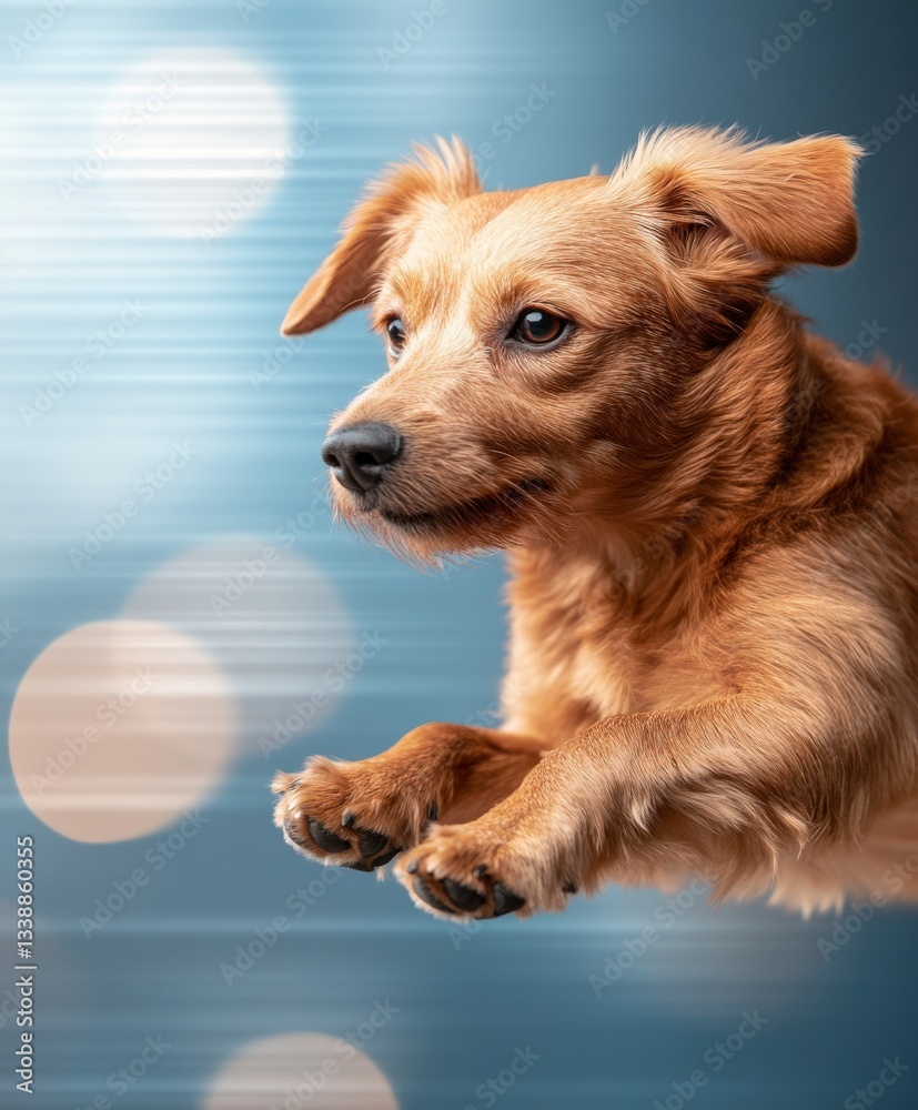 Fototapeta premium Golden Retriever in the spotlight