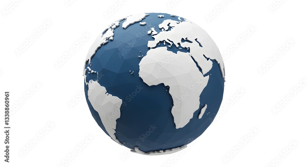 triangle geometrical earth globe isolated on white background
triangle geometrical earth globe isolated on white background