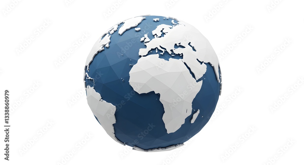 triangle geometrical earth globe isolated on white background
triangle geometrical earth globe isolated on white background