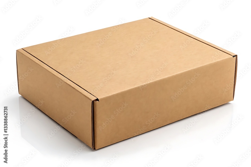 An open brown cardboard box, isolated and empty, suggests blank packaging or storage An open brown cardboard box, isolated and empty, suggests blank packaging or storage