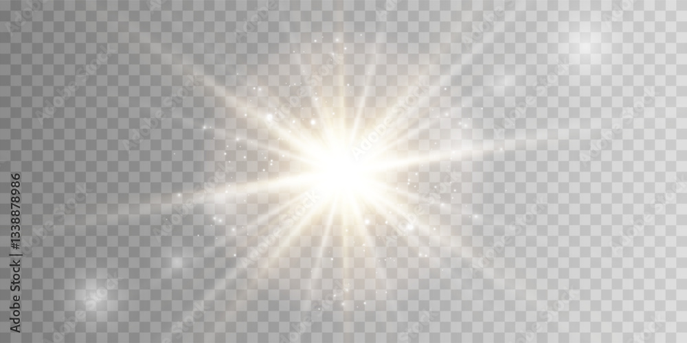 Glow light effect. Star burst with sparkles. Sun. Glow light effect. Star burst with sparkles. Sun.