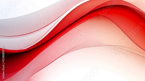 Abstract red and white flowing curves (14)