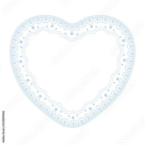 Heart shape pattern color frame design. Valentine’s day theme. for decoration, wallpaper, background, invitation card, fabric, tile. heart border.
