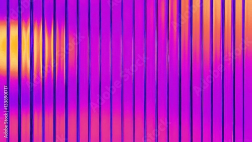 Abstract ribbed glass texture with color gradient