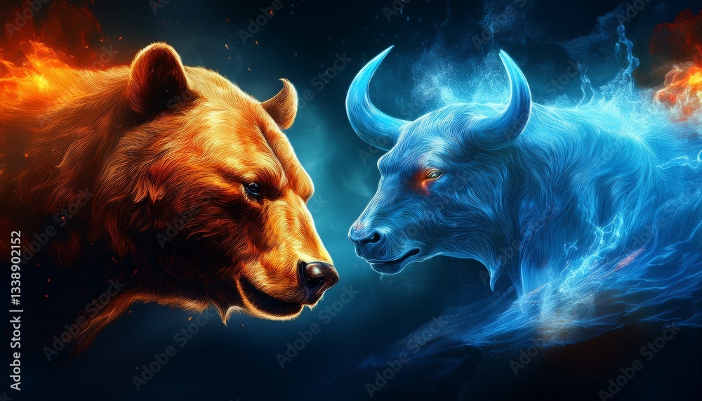Fototapeta premium bull versus bear 